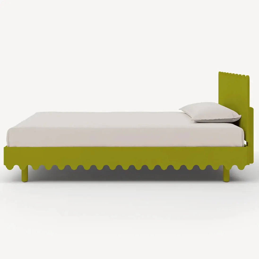 Oeuf Moss Twin Bed - Modern Wooden Toddler Bed with Safety Rails | Perfect for Kids' Bedrooms, Daycare, and Nursery Decor