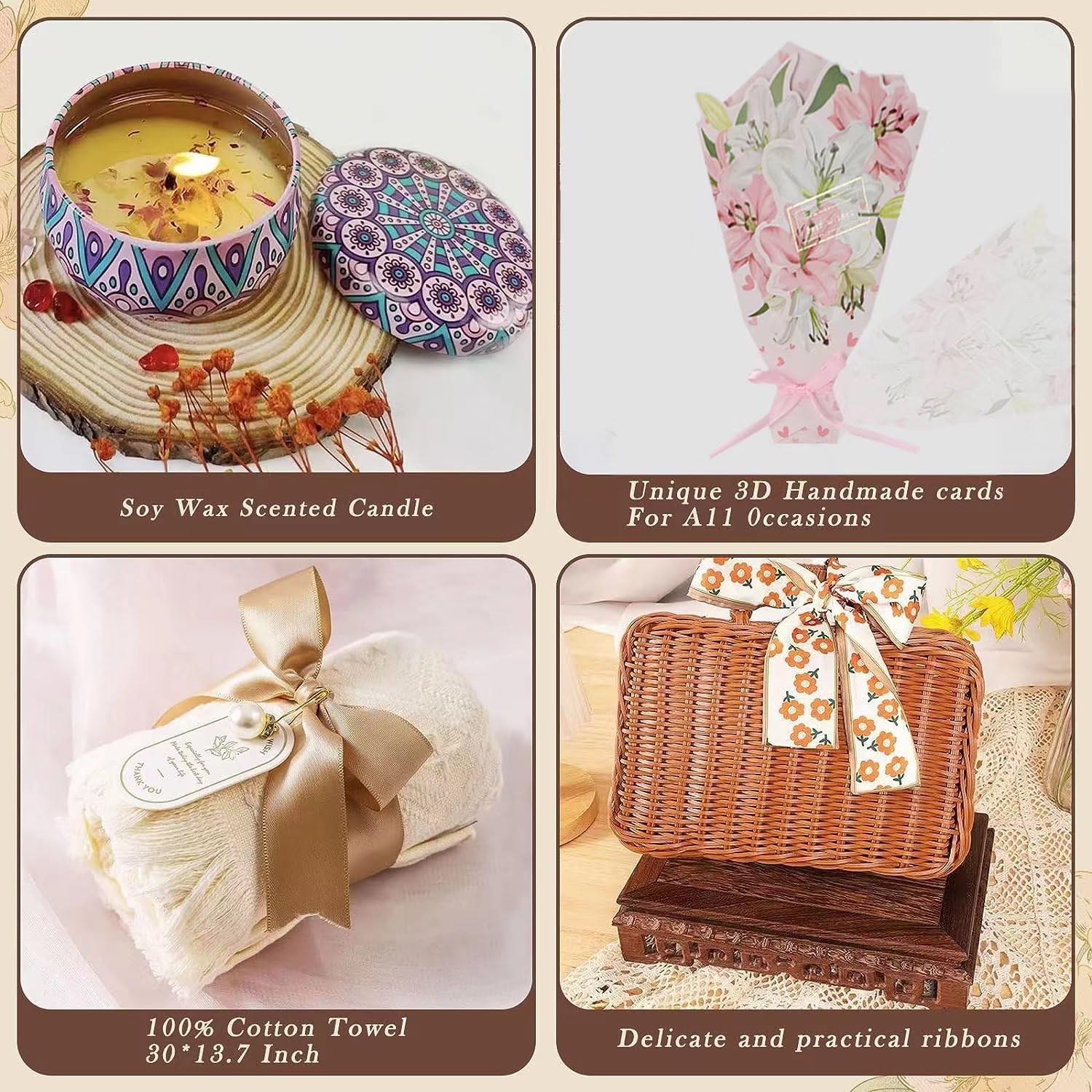 Relaxing Spa Gift Basket for Women - Birthday, Get Well Soon, Thank You Gifts for Her, Mom, Wife, Sister, Daughter, Girlfriend & Coworkers | Luxury Bath Set with Essential Oils & Bath Salts | Perfect for Self-Care, Stress Relief & Pampering at Home