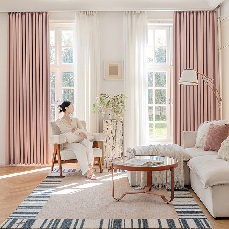 Viviana Chenille Blackout Thermal Custom Curtains for Bedroom & Living Room - Energy Efficient Light Blocking Window Treatments