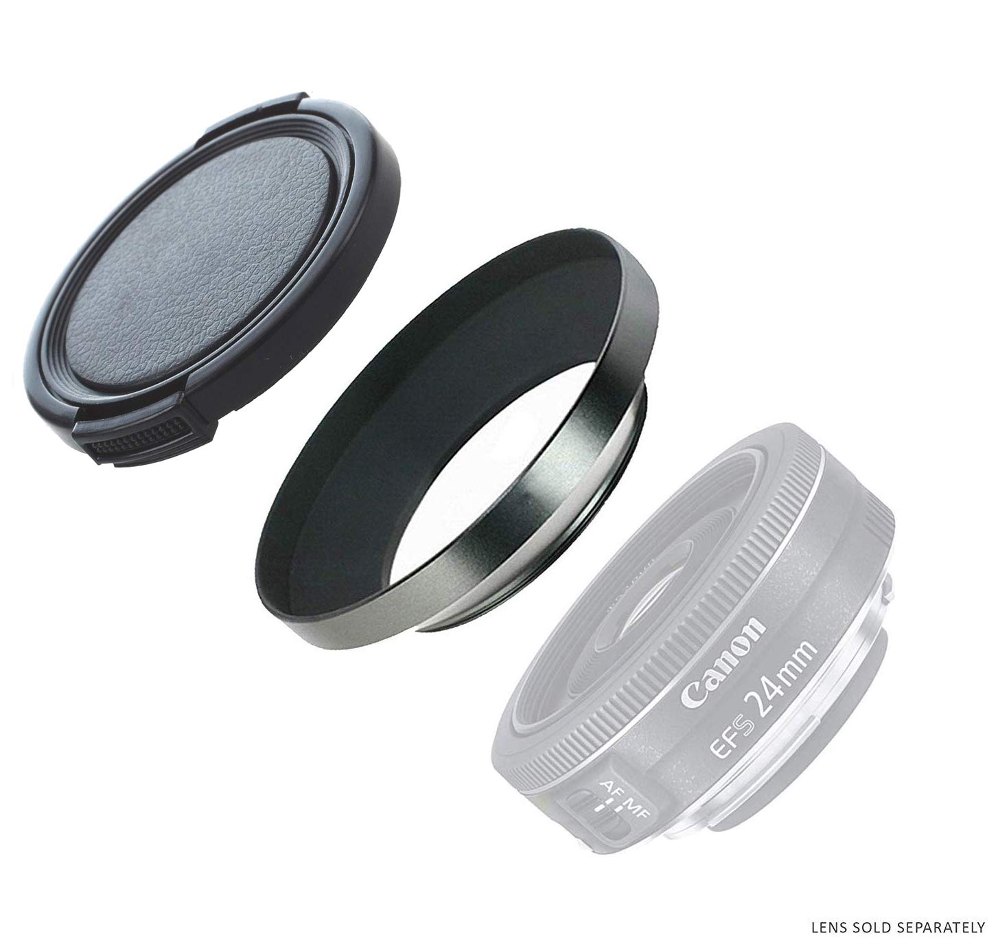 Canon EF-S 24mm f/2.8 STM Lens Hood - Wide Angle Design for Better Light Control & Reduced Glare - Perfect for Landscape, Portrait, and Low-Light Photography