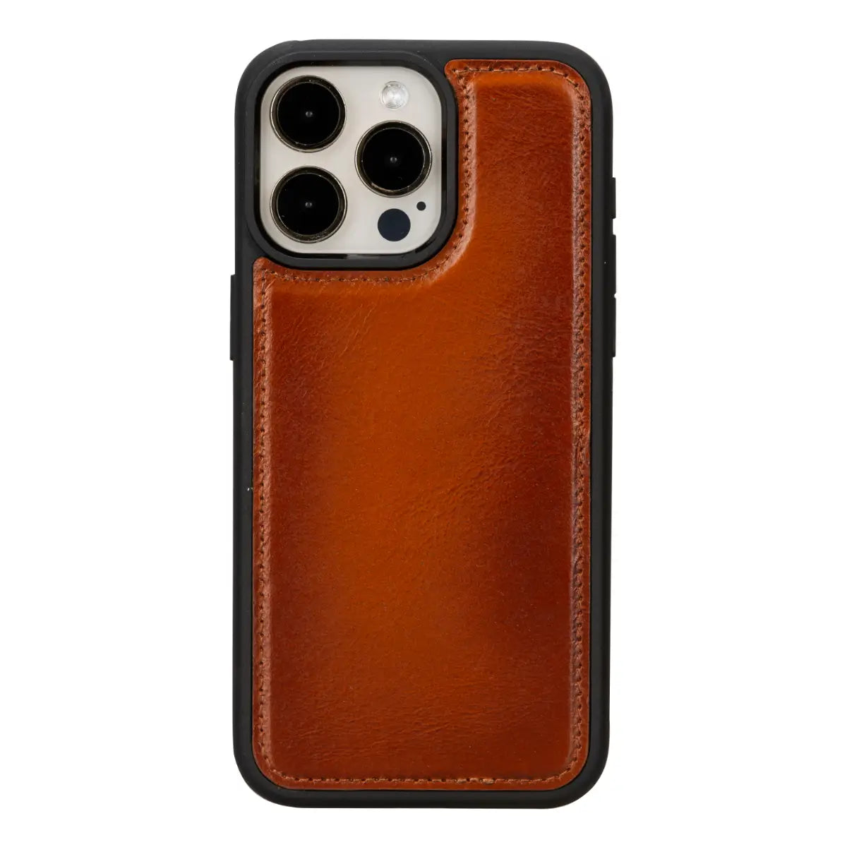 Premium Burnished Tan Leather Wallet Case for iPhone 15 Pro Max - Slim Protective Cover with Card Slots | Perfect for Business, Travel & Everyday Use