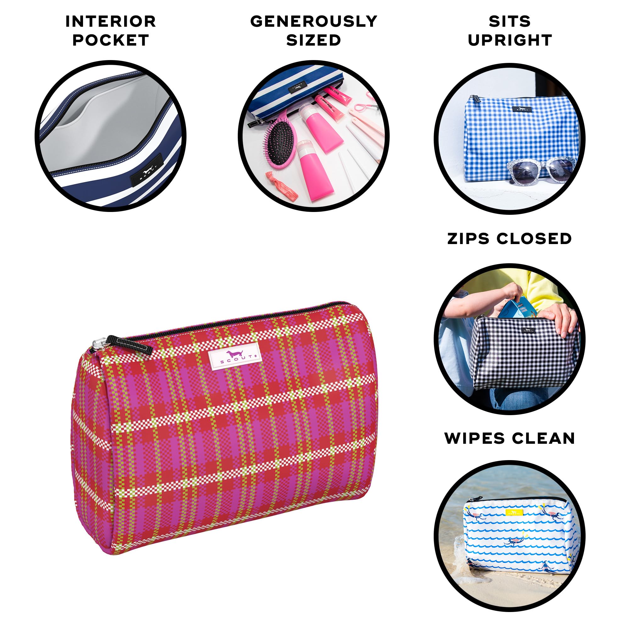 Waterproof Makeup Bag for Women - Large Travel Toiletry Pouch | Gym & Vacation Essentials