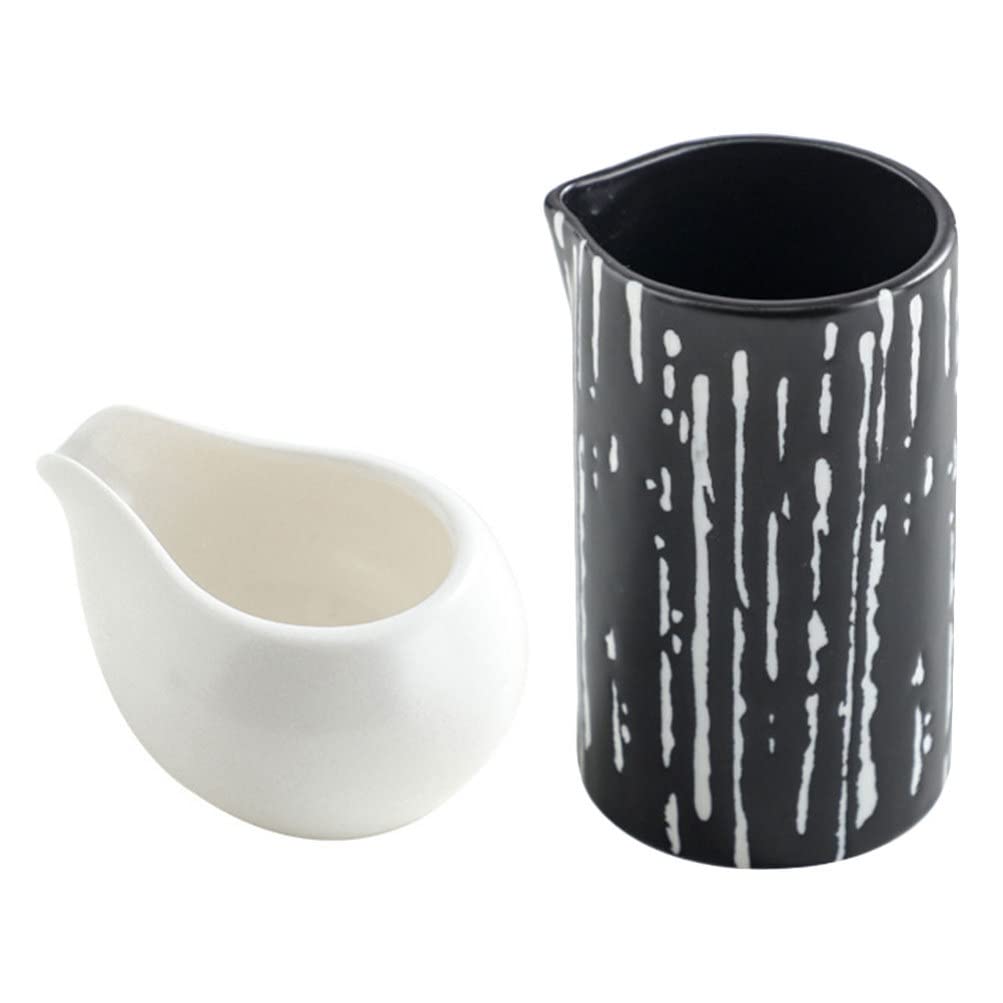 Mini Ceramic Creamer Pitcher - Porcelain Milk Jug with Handle - Small Kitchen Pourer for Coffee, Tea & Sauces - Perfect for Home, Cafe & Restaurant Use
