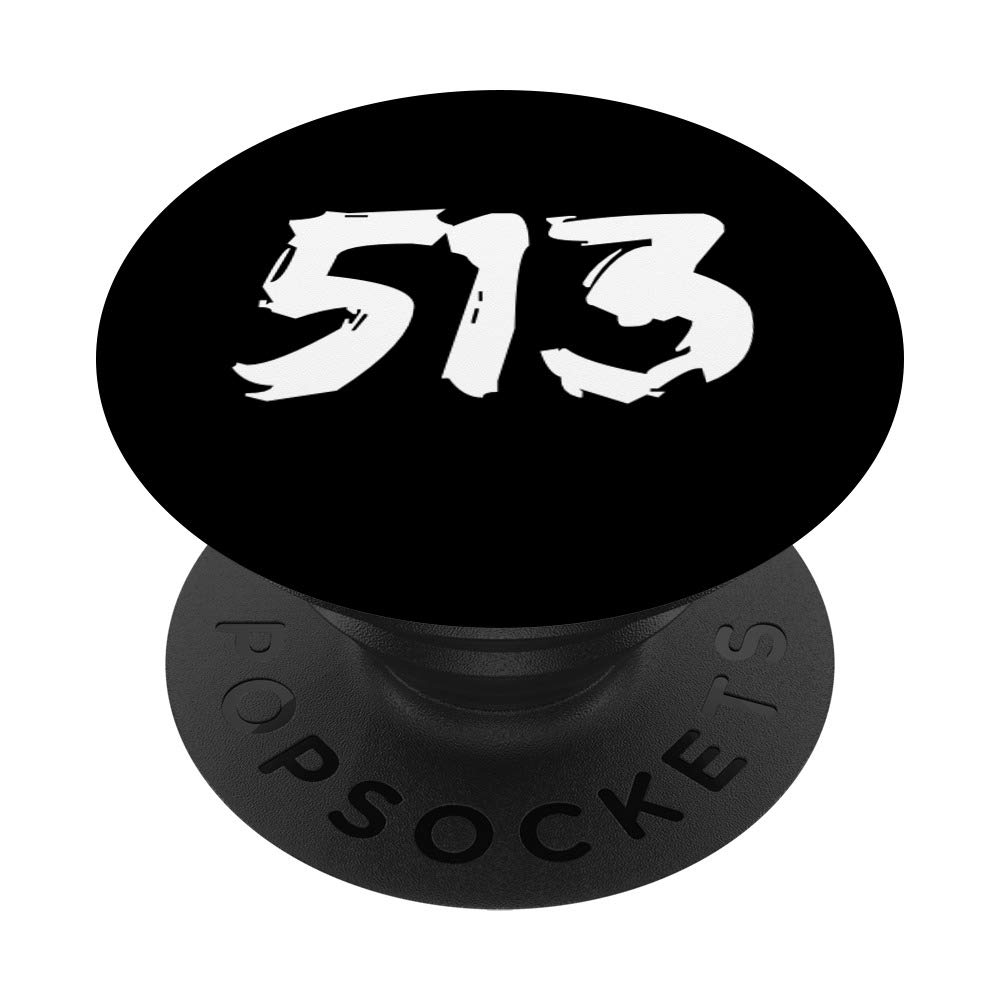513 Cincinnati Ohio Area Code PopSocket Grip - Swappable PopGrip for Phones & Tablets - Perfect Gift for Men, Ideal for Commuting, Travel, and Everyday Use