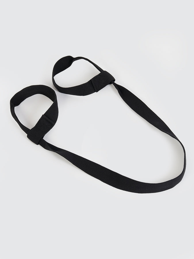 Premium Non-Slip Yoga Mat with Adjustable Strap Carrier - Black | Ideal for Hot Yoga, Pilates & Home Workouts | Eco-Friendly & Extra Thick for Joint Support