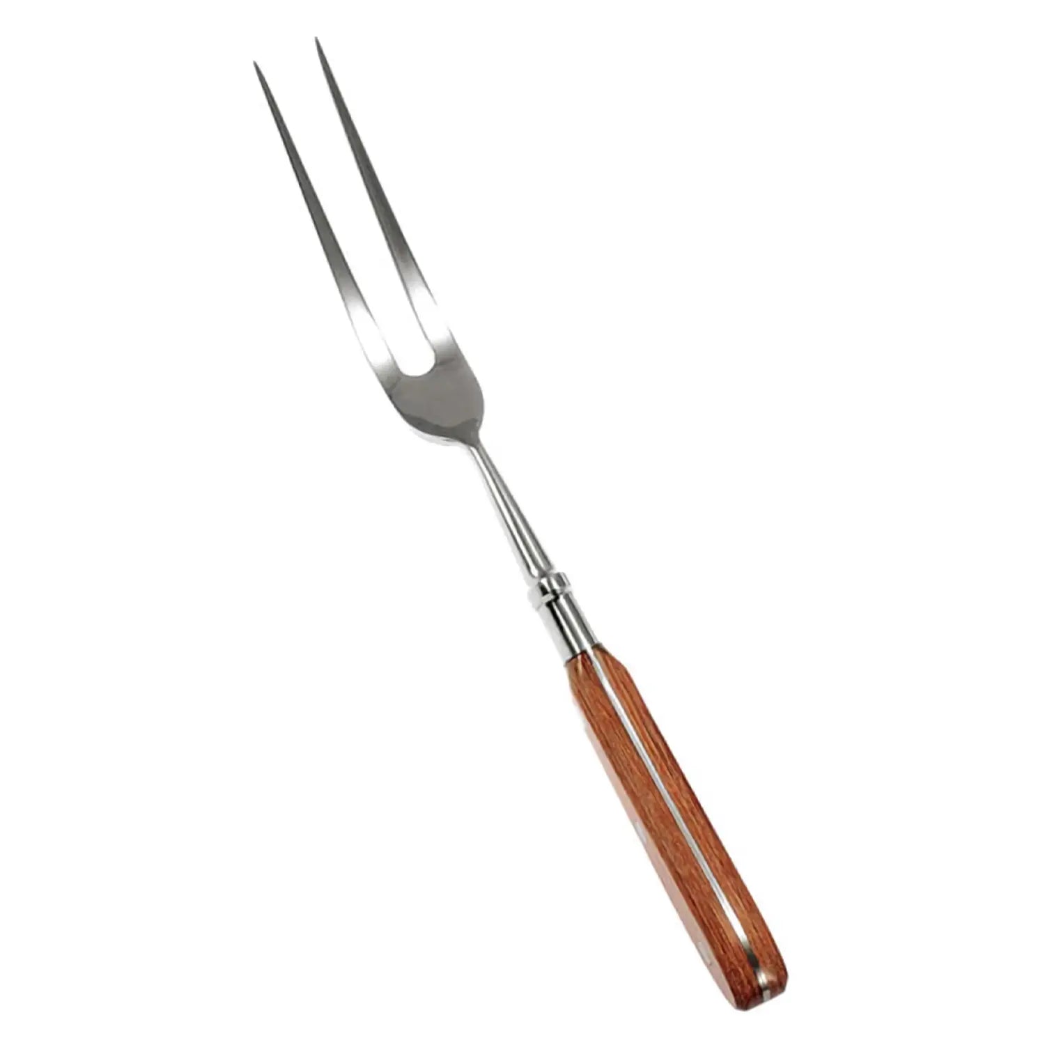 Premium Stainless Steel Carving Fork - Heavy Duty BBQ Meat Fork with Wooden Handle - Perfect for Grilling, Roasting, Serving Turkey, Ham & Large Cuts of Meat - Ideal for Outdoor Cooking, Backyard BBQs & Holiday Dinners