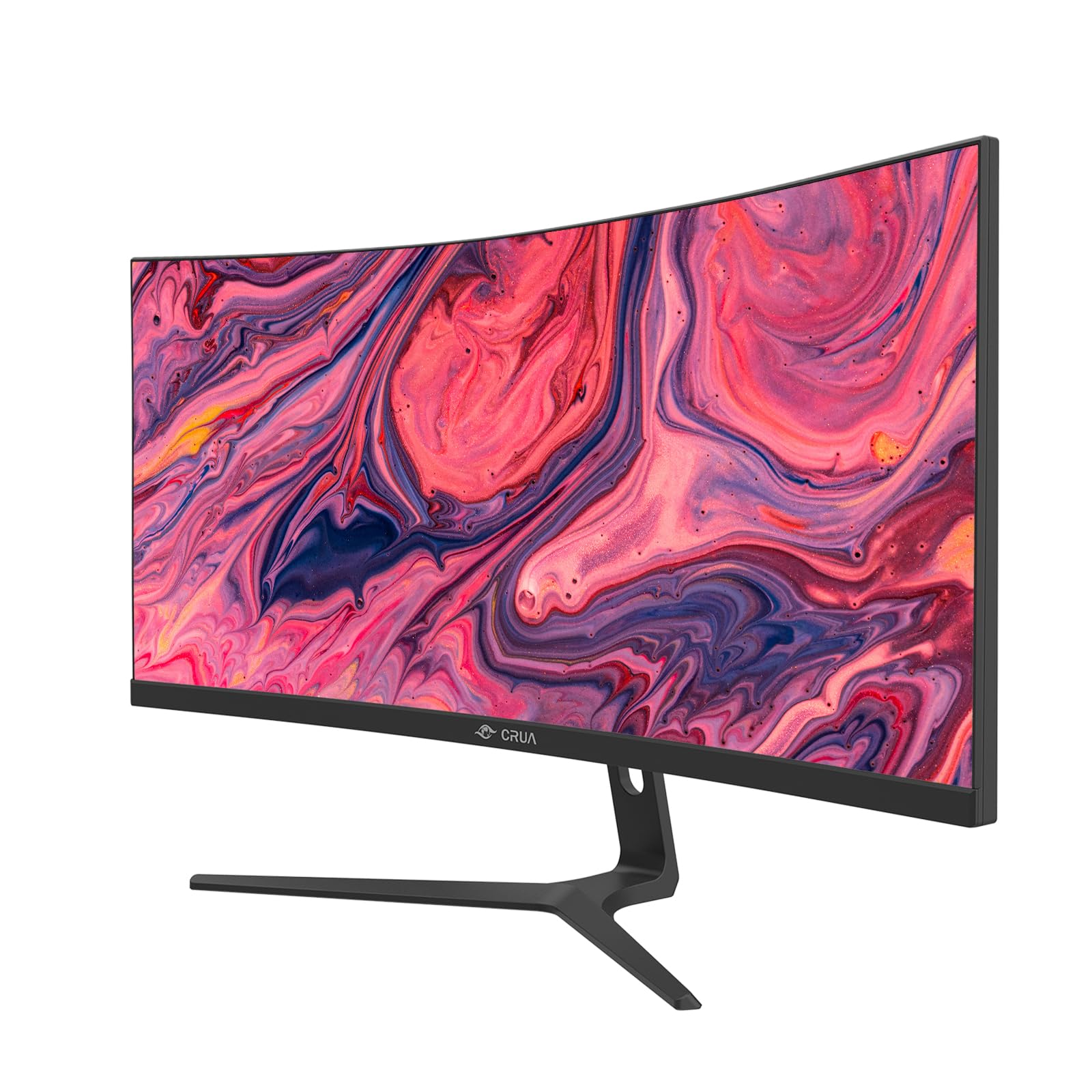 CRUA 30Inch Ultrawide Curved Monitor - 21:9 WFHD 2560x1080P VA Panel, 99% sRGB, 100Hz Refresh Rate, 1500R Curvature, AMD FreeSync, VESA Mount, HDMI/DP Ports - Black | Perfect for Gaming, Office Work & Home Entertainment