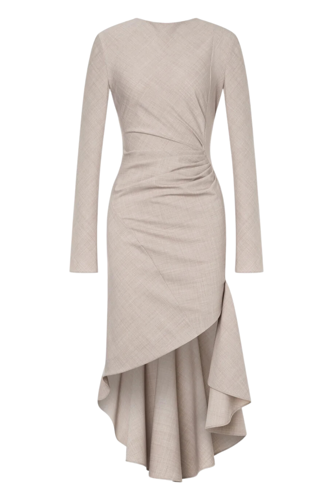 Stylish Tropical Wool Dress in Grey - Perfect for Summer Vacations & Beach Getaways