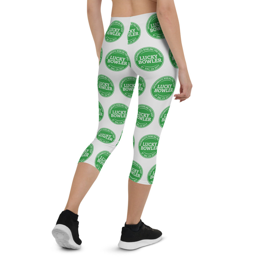 Lucky Bowler Leggings for Women - Light Gray Yoga Pants with High Waist & Stretchy Fabric - Perfect for Yoga, Gym, Running & Casual Wear