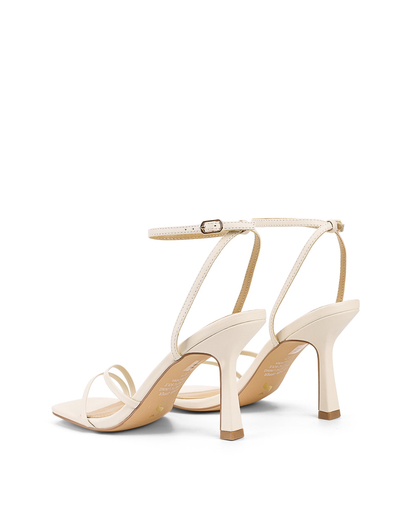 Chic Strappy Heels for Women - Comfortable Chalk Leather Sandals with Ankle Strap | Perfect for Weddings, Parties & Summer Outfits