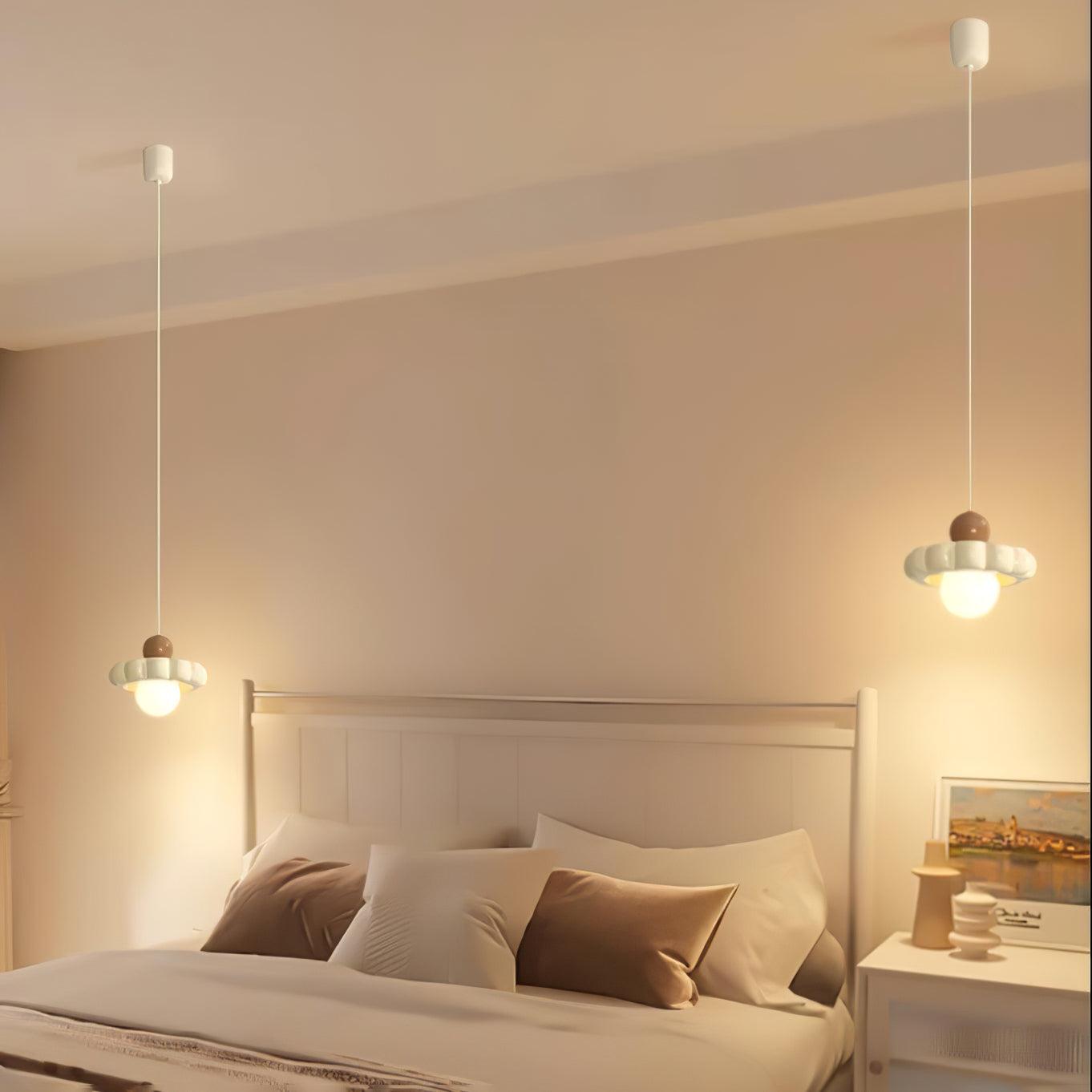 Stylish Cream Cloud Pendant Lamp - Modern Hanging Light Fixture for Bedroom, Living Room & Dining Room Decor