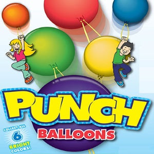 Punch Balloons 12-Pack - Durable Party Balloons for Kids Birthday, Carnival & Outdoor Games - Fun Bouncy Punching Ball Toys for Stress Relief & Active Play