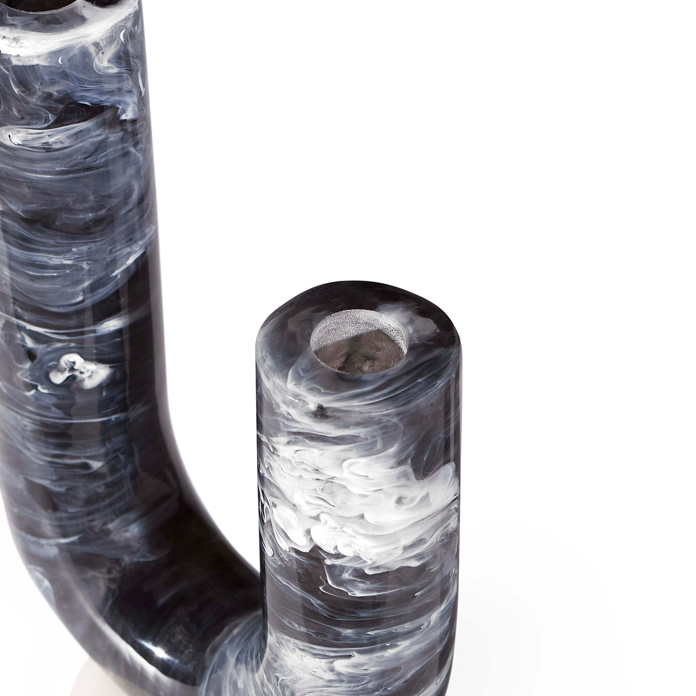 Como Double Tube Vase - Modern Glass Flower Vase for Home Decor, Wedding Centerpieces & Office Desk Decorations