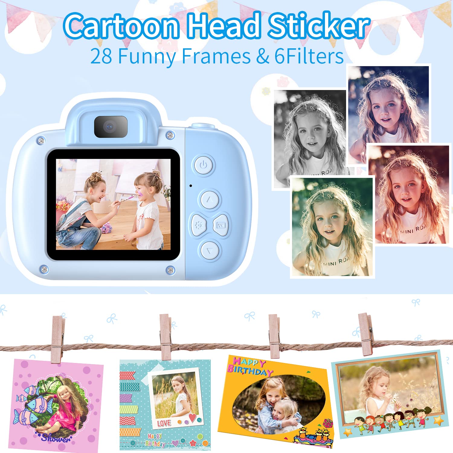 HAONIU 48MP Kids Digital Camera with 2.0