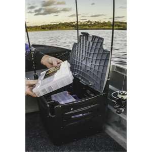 RAILBLAZA Kayak Fishing Gear Hub – Premium Kayak Storage Box with 4 Internal Rod Holders & Space for 8 Tackle Boxes | Durable Kayak Fishing Accessory with Rod Holders & Lid | Perfect for Kayak Anglers & Outdoor Fishing Adventures