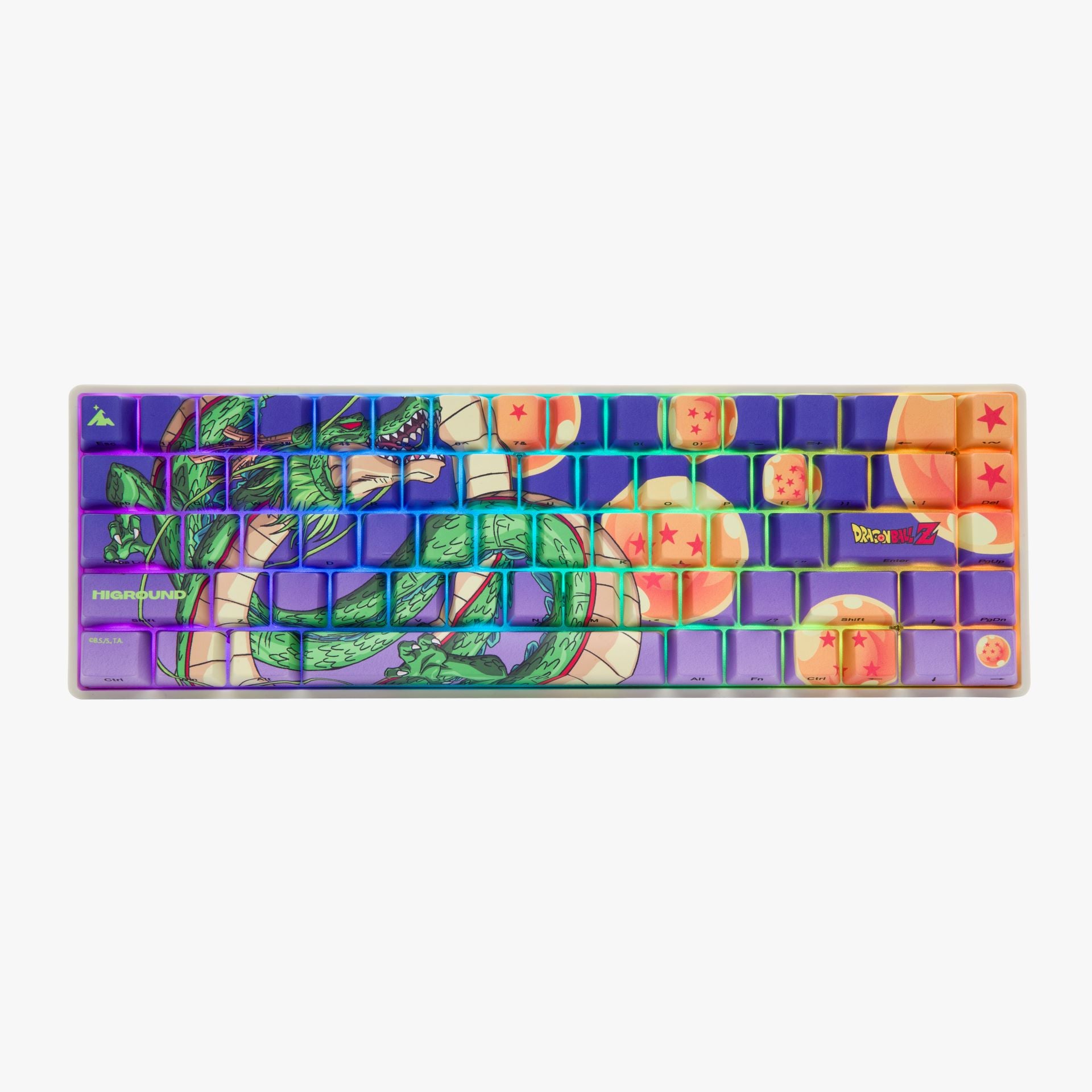 DBZ x HG Basecamp 65 Mechanical Keyboard - Shenron Dragon Theme Custom Gaming Keyboard with RGB Backlight | Perfect for Anime Fans, PC Gamers & Typing Enthusiasts