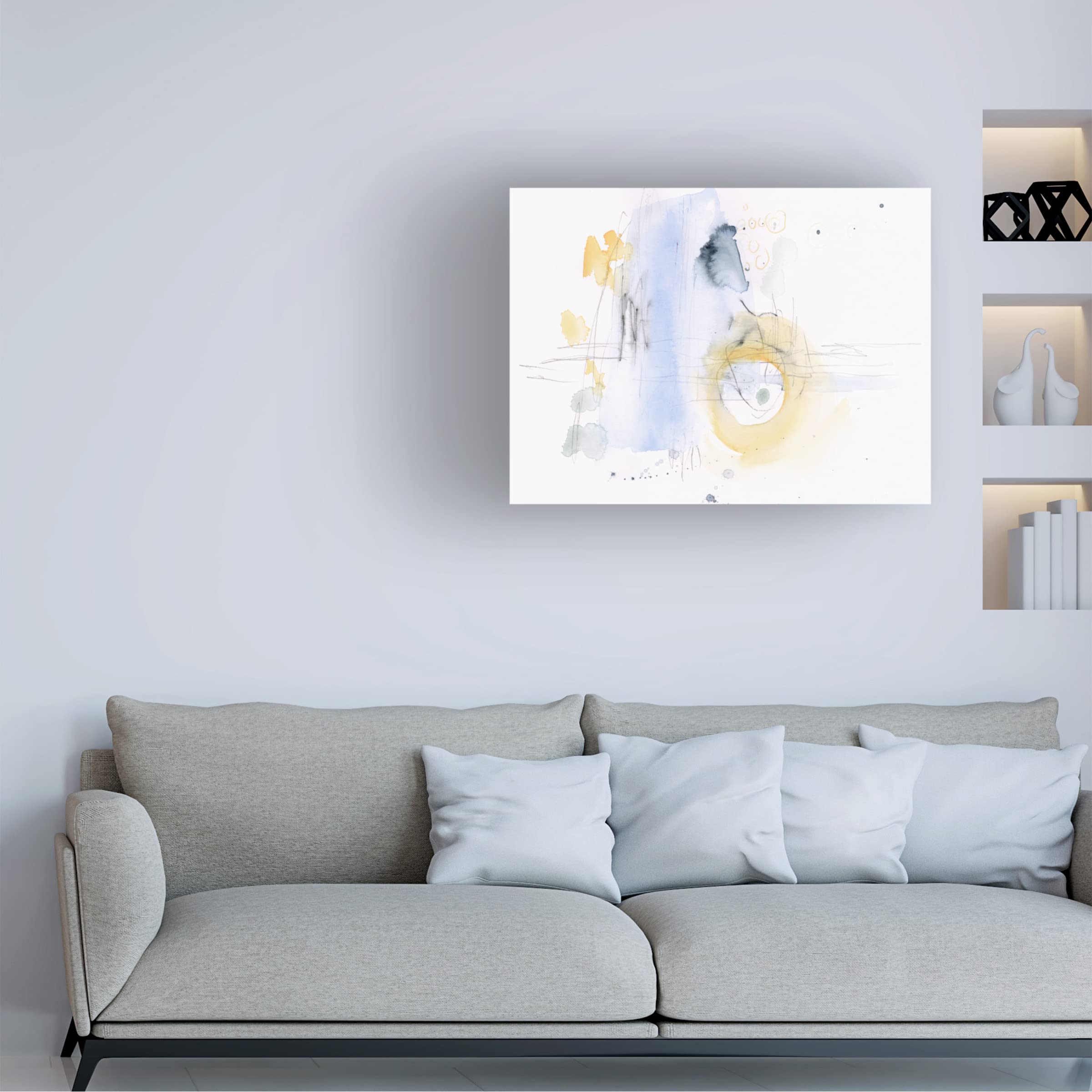Jennifer Paxton Parker 'Gathering Remnants I' Canvas Wall Art Print - Modern Abstract Painting for Living Room, Bedroom & Office Decor