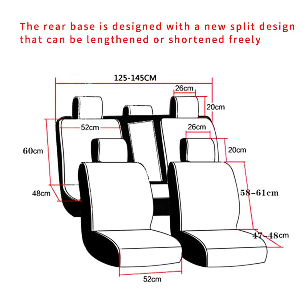 Waterproof PU Leather Car Seat Cover for Toyota Venza - Full Set 5PCS (Front & Rear Seats) | Soft, Durable Protection | Perfect for Family Road Trips & Daily Commutes