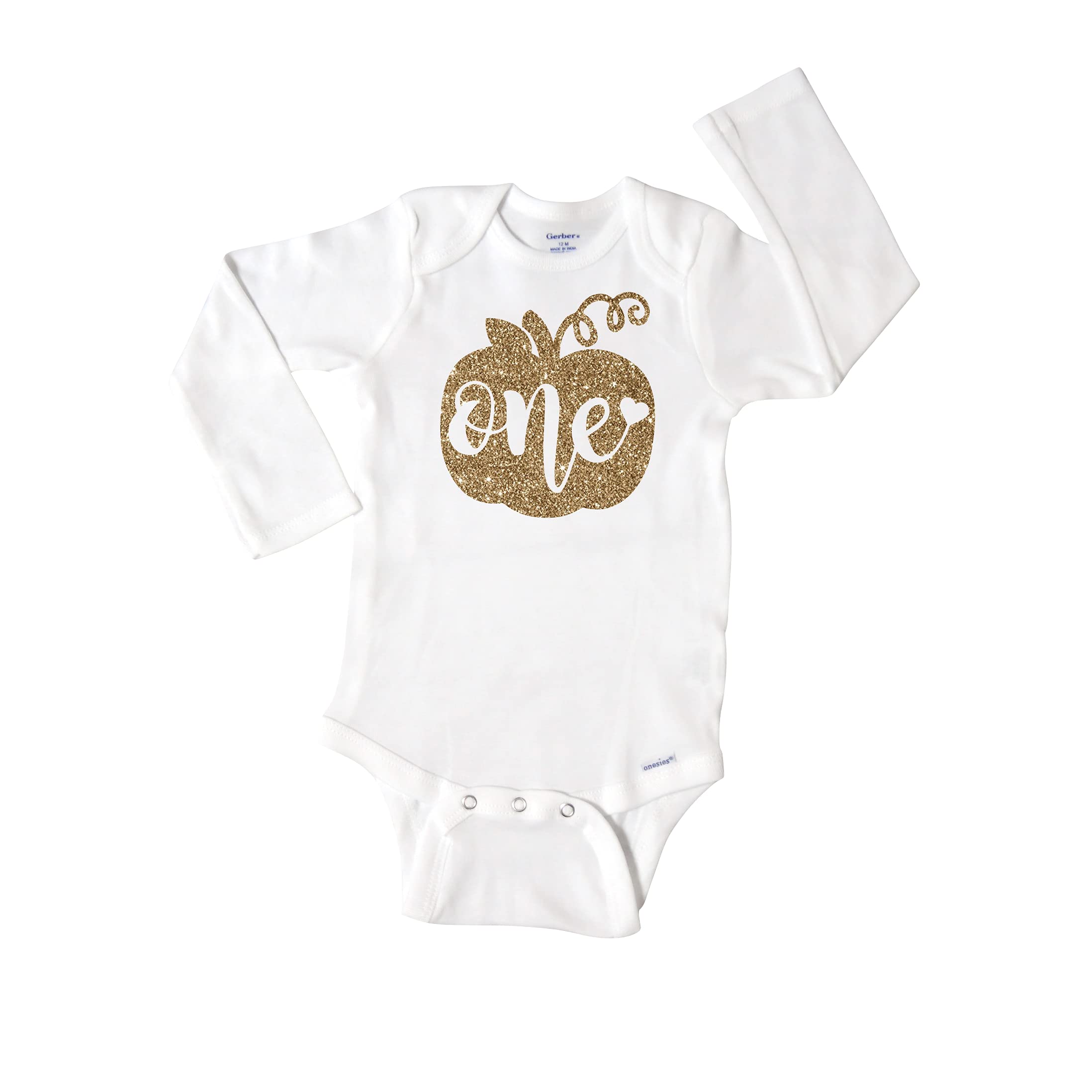 Pumpkin First Birthday Outfit for Girls - Fall Baby Girl's 1st Birthday Dress - Long Sleeve 18 Month Outfit - Perfect for Autumn Photoshoots, Birthday Parties & Special Occasions