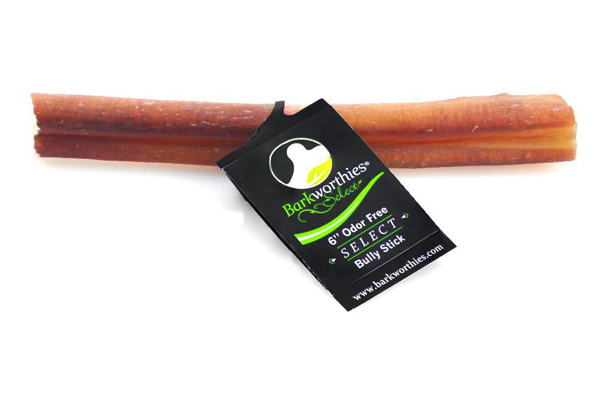 Premium Odor-Free Bully Sticks for Dogs - Natural Chew Treats (6-Pack) - Perfect for Puppy Teething, Training Rewards & Dental Health