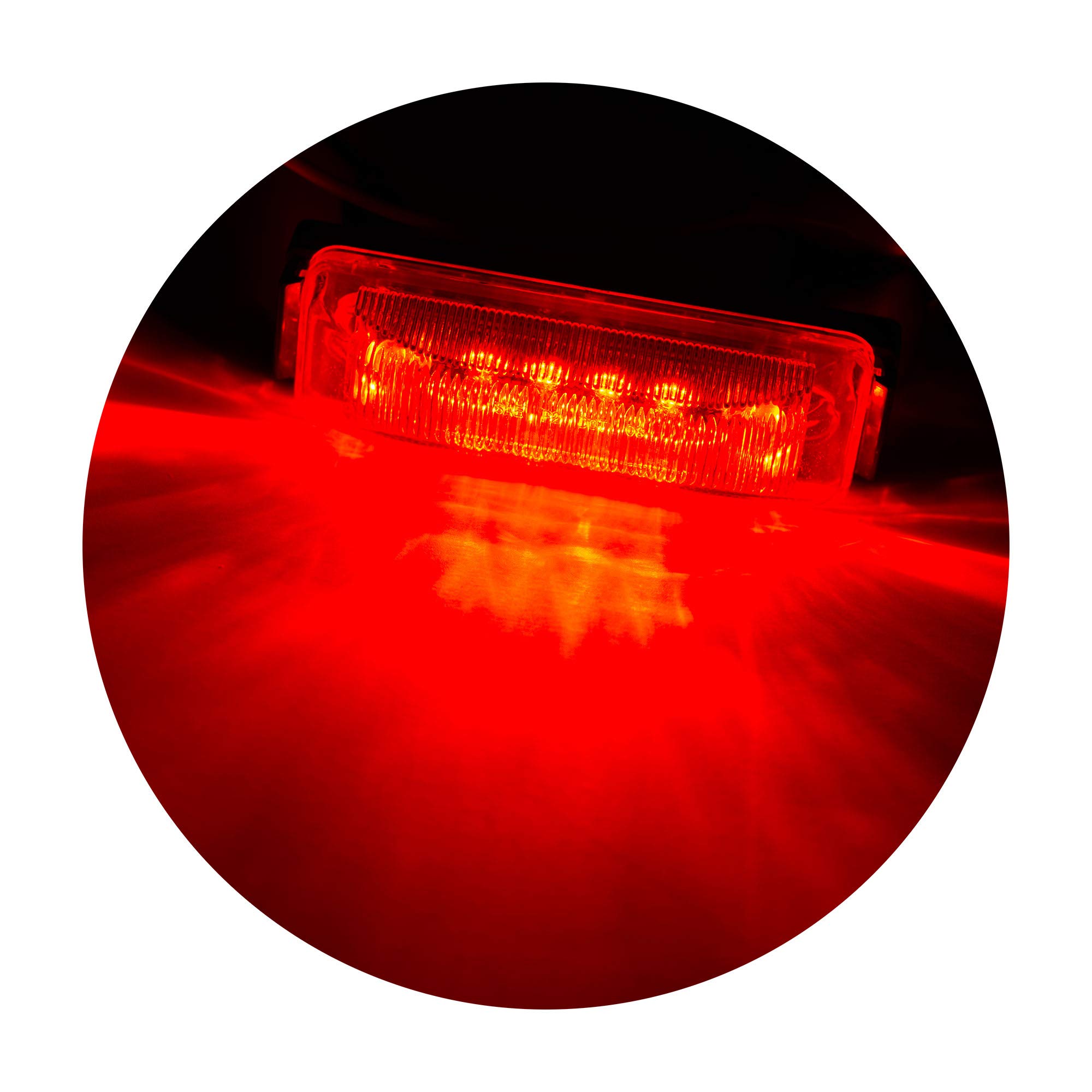 12 Diode LED Red Marker Clearance Lights - 4