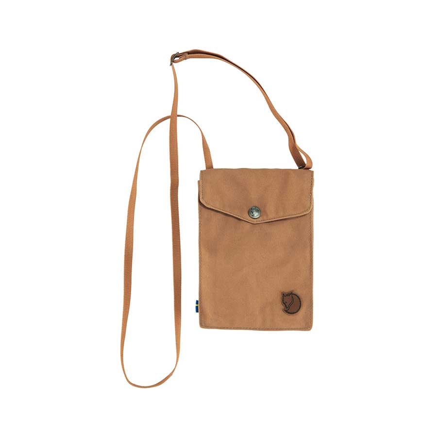 Fjallraven SS24 Pocket Shoulder Bag - Khaki Dust | Lightweight Crossbody Bag for Travel, Hiking & Everyday Use