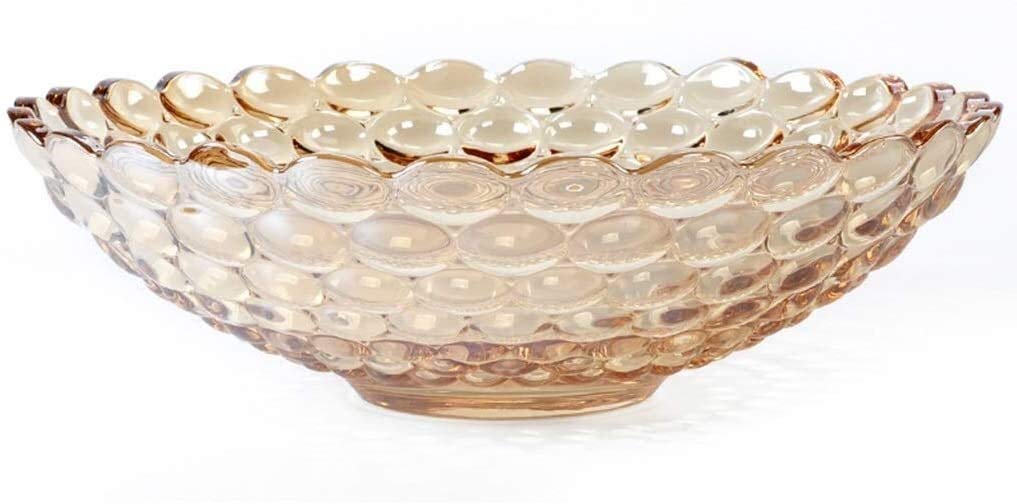 Elegant Glass Cake Stand with Dome Lid - Transparent Crystal Fruit Plate for Desserts, Bread, and Pastries | Perfect for Home, Kitchen, Living Room, and Party Serving | Multi-Purpose Display Tray for Fruits, Vegetables, and Snacks