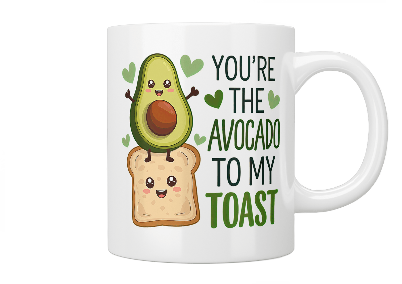 You're The Avocado To My Toast Mug - Funny Coffee Cup for Breakfast Lovers, Perfect Gift for Avocado Fans - Ideal for Morning Coffee, Tea, or Hot Chocolate at Home or Office