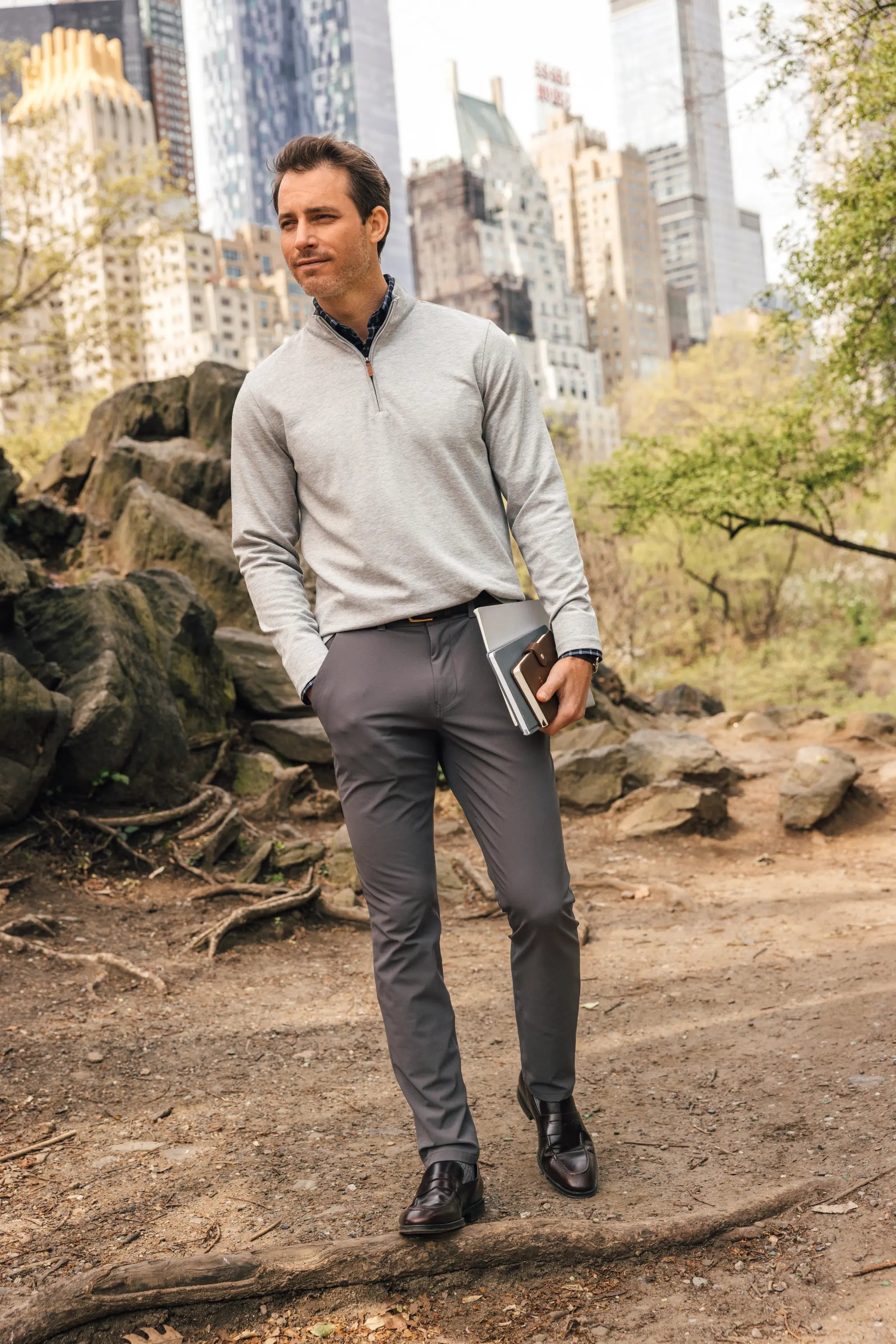 Helmsman Chino Pants for Men - Classic Slim Fit Comfortable Casual Trousers | Perfect for Office, Travel & Everyday Wear