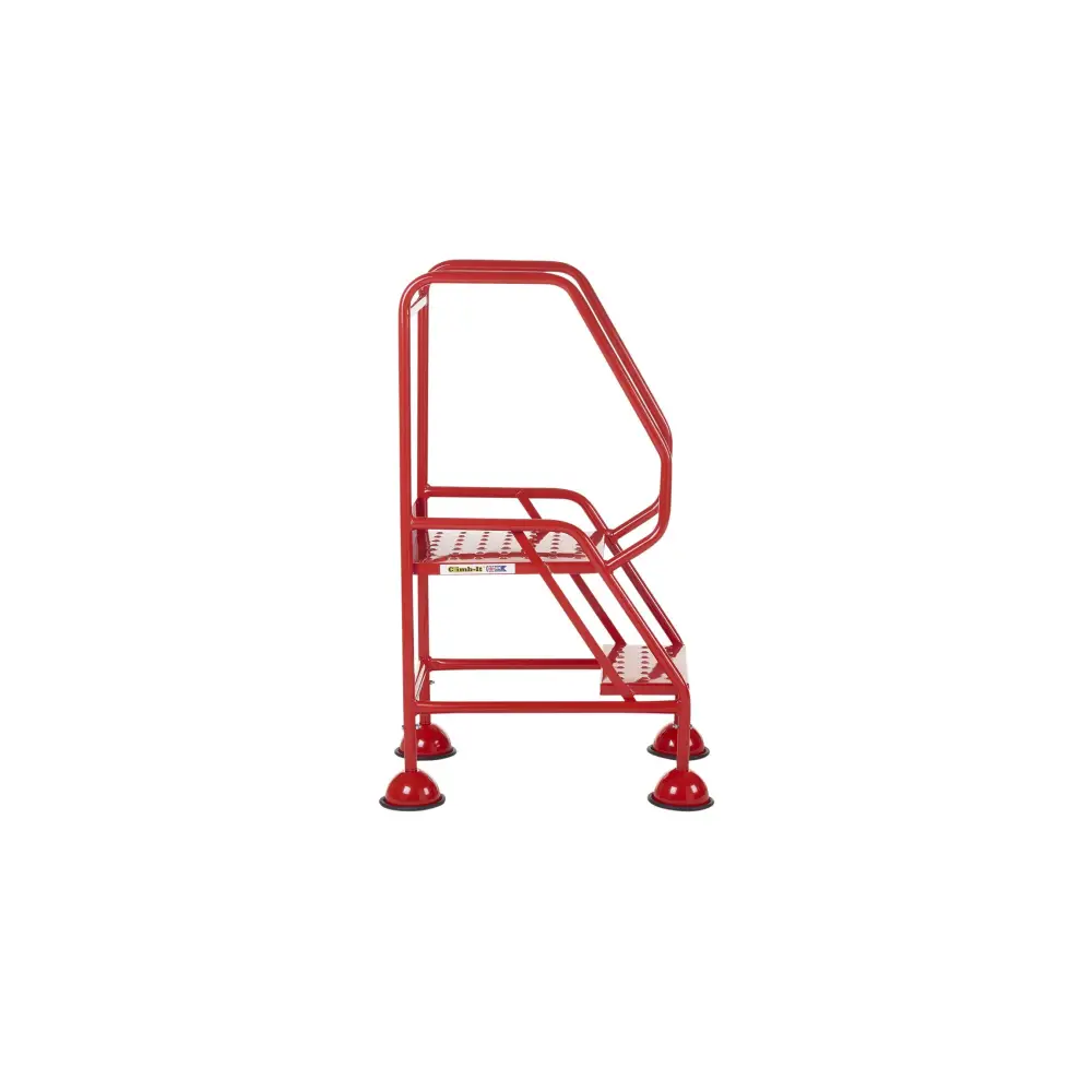 Climb It UK Domed Feet Steps - Red Non-Slip Ladder Accessories for Home, Garage, and Workshop Use