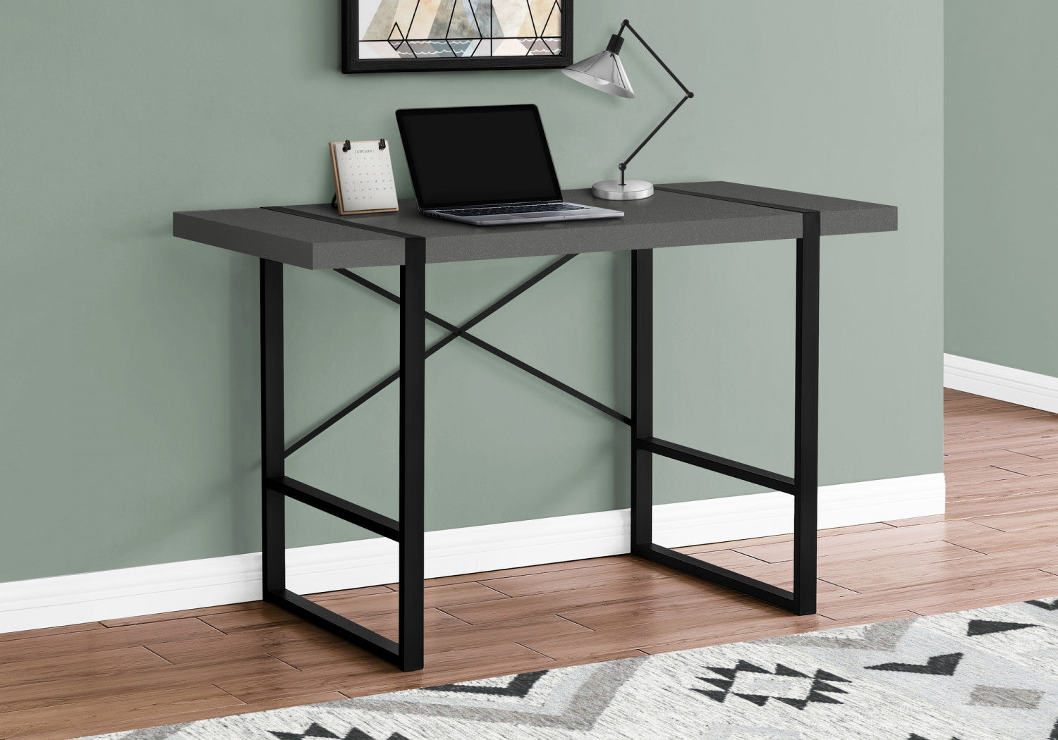 Modern Grey Dray Desk - Stylish & Functional Home Office Desk for Remote Work & Study | Perfect for Small Spaces & Minimalist Decor