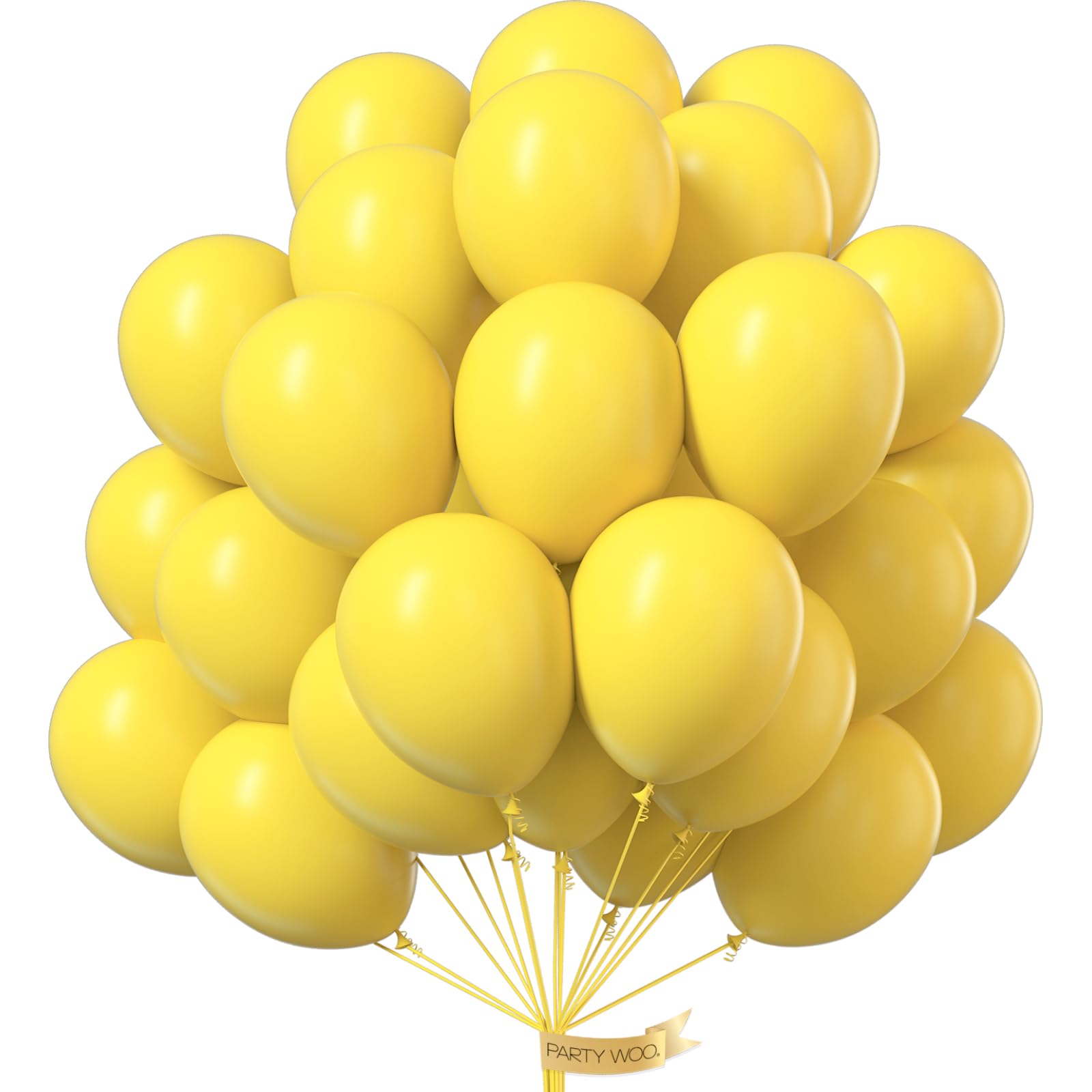 51 Pcs 12 Inch Matte Yellow Latex Balloons for Party Decorations - Balloon Garland, Balloon Arch, Birthday & Baby Shower Decor | Durable & Vibrant Yellow-Y55 Balloons for Indoor/Outdoor Events