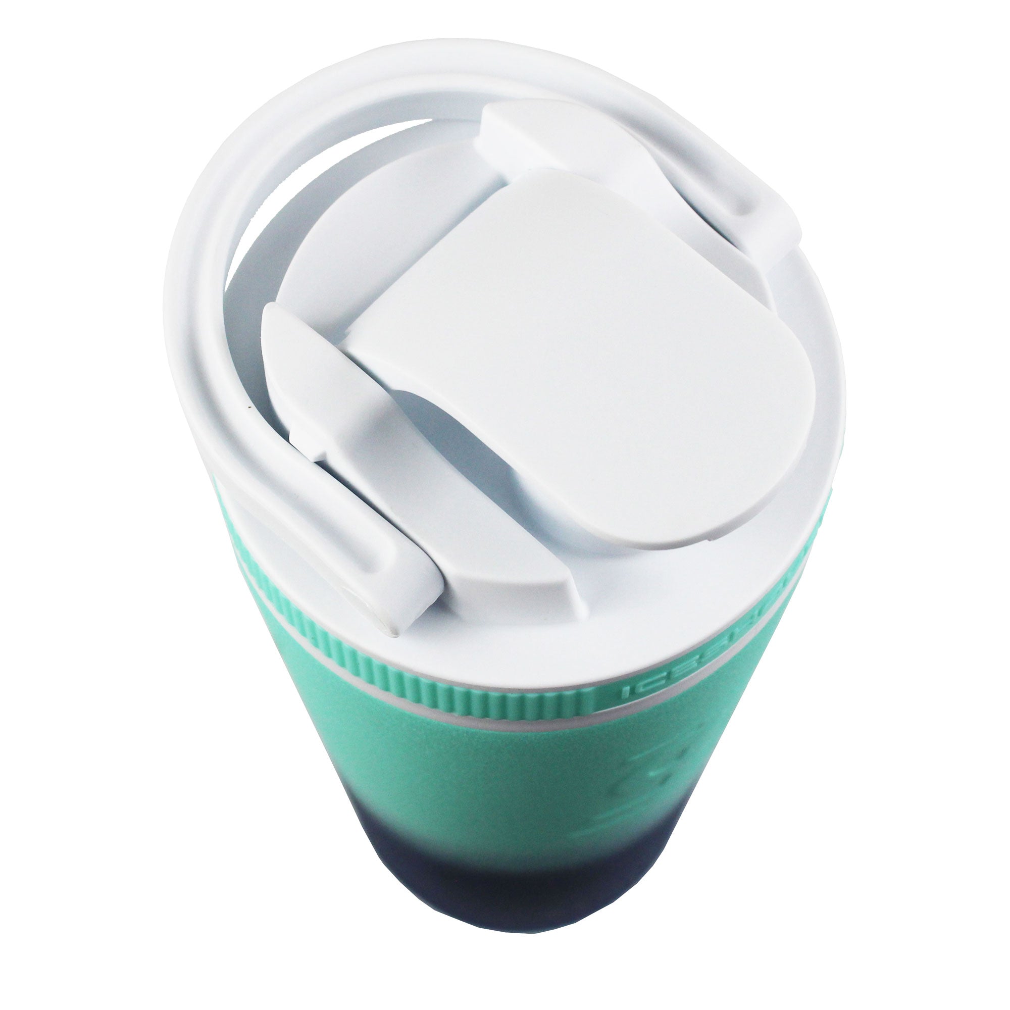 26oz Protein Shaker Bottle Lid - White with Mint Green Band - Perfect for Gym, Workouts & Post-Exercise Recovery