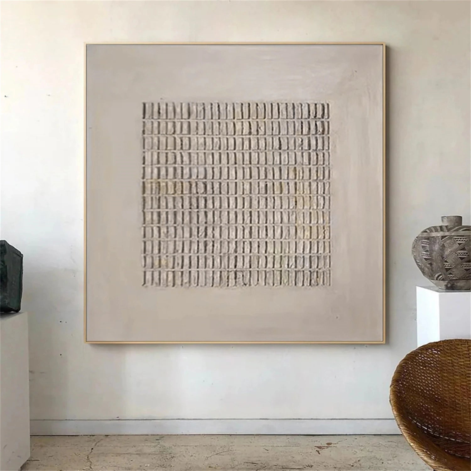 Beige & Brown Abstract Wall Art Print #BB029 - Modern Home Decor for Living Room, Bedroom & Office