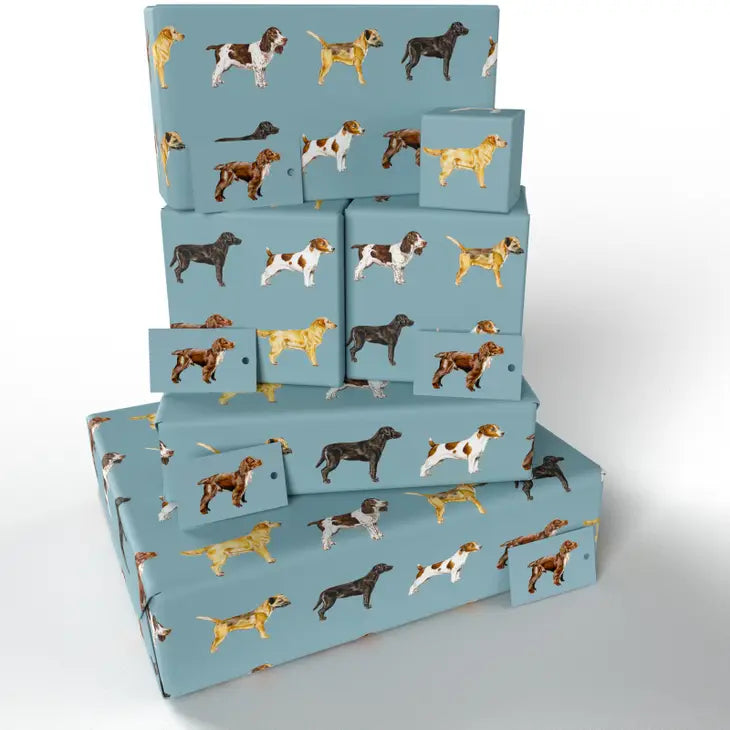 Premium Dog Breeds Wrapping Paper - Cute Puppy Pattern Gift Wrap for Birthdays, Christmas & Pet Lovers - Perfect for Dog-Themed Parties & Gifts