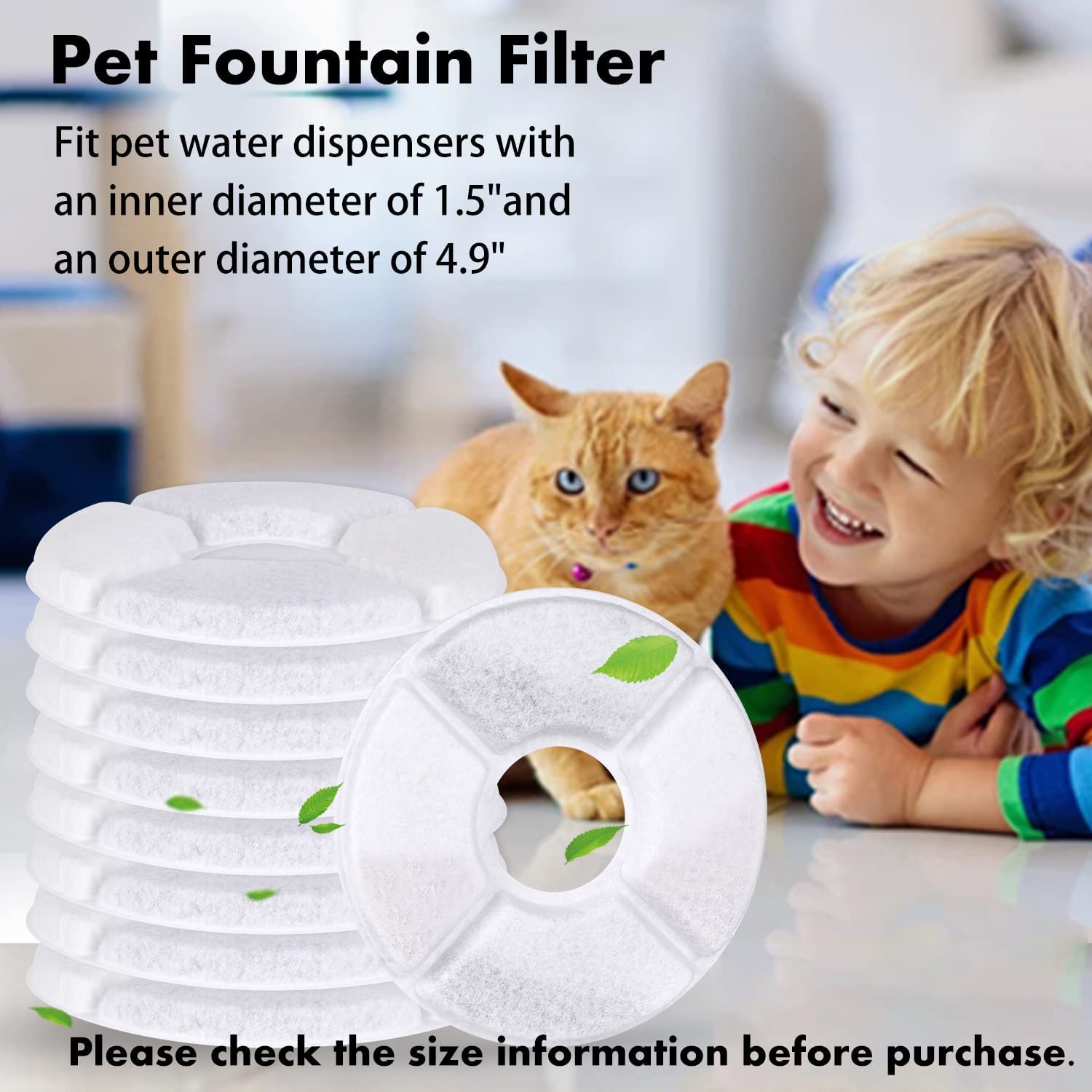 12 Pack Cat Fountain Replacement Filters - Compatible with Automatic Cat Water Dispensers & Pet Water Fountains | BPA-Free, Long-Lasting Water Filters for Fresh & Clean Drinking Water - Ideal for Multi-Cat Homes, Pet Owners & Veterinary Clinics