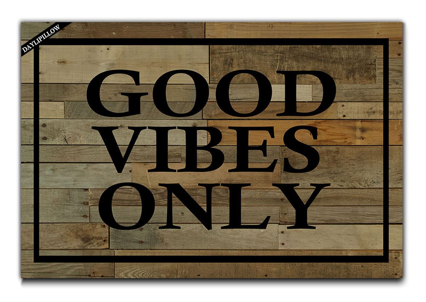 Good Vibes Only Welcome Doormat - Non-Slip Indoor/Outdoor Entrance Rug for Front Door, Bathroom, Kitchen, Living Room & Bedroom - Perfect for Home Decor, Housewarming Gifts & Cozy Spaces