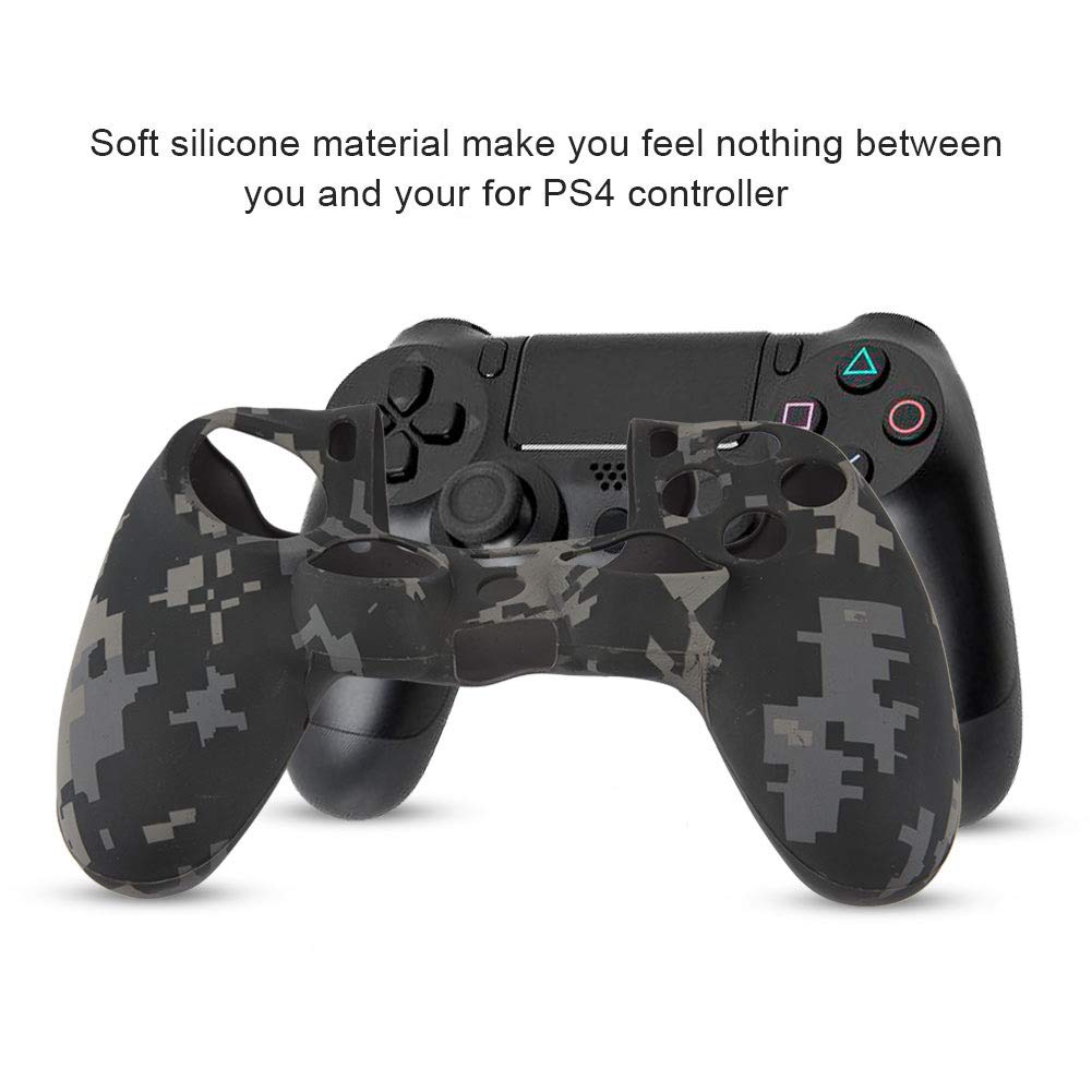 Durable Soft Silicone Protective Case Cover for PS4 Controller - Anti-Slip Gaming Handle Skin Sleeve (Grey) | Perfect for Gaming Sessions, Travel Protection & Enhanced Grip Comfort