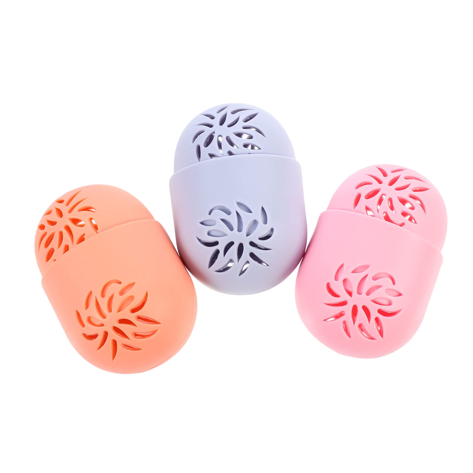 Minkissy 3pcs Travel Blender & Sponge Storage Box - Portable Makeup Organizer for Beauty On-The-Go