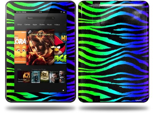 Rainbow Zebra Decal Skin for Amazon Kindle Fire HD 8.9 Inch - Protective Cover with Stylish Design, Perfect for School, Travel, and Everyday Use