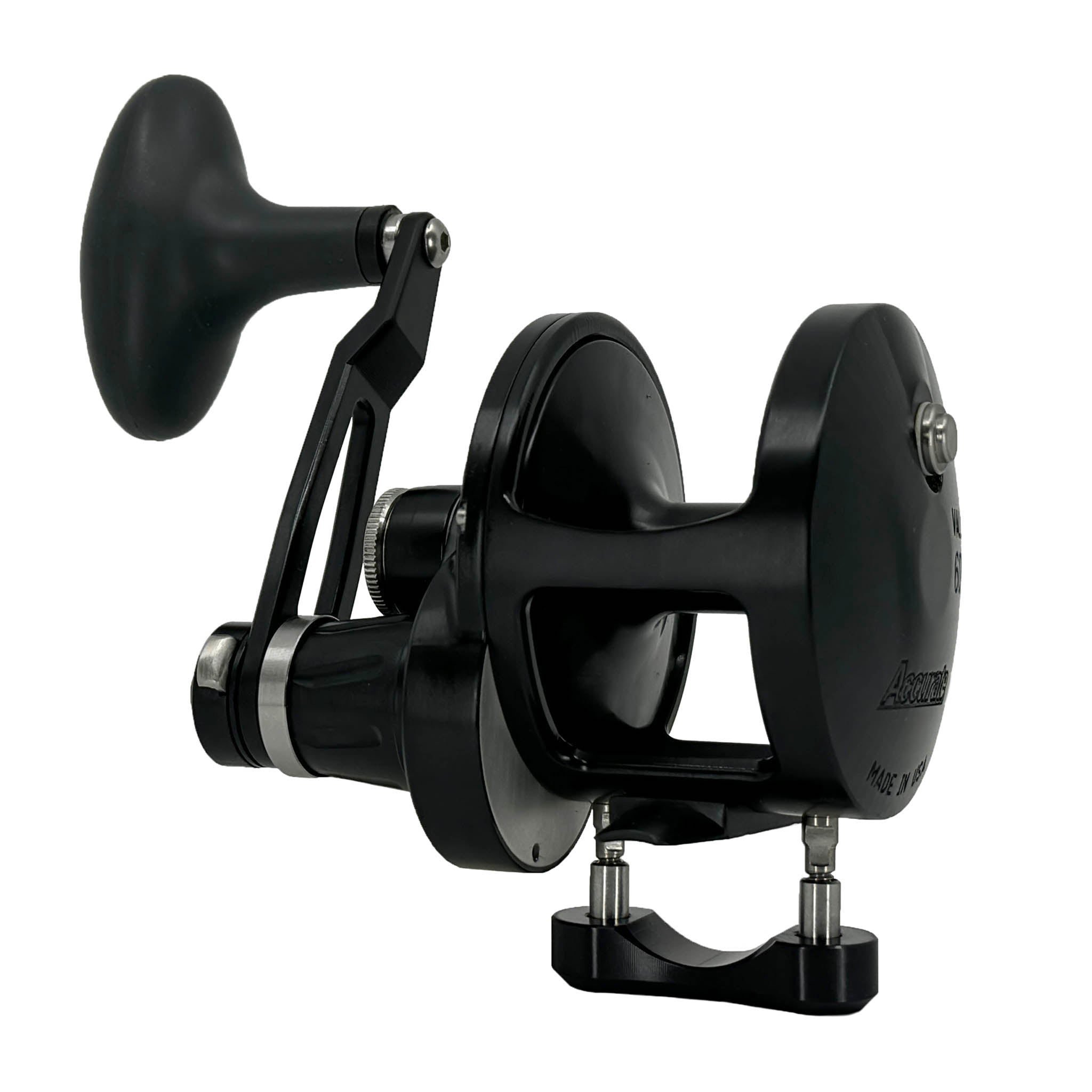 Accurate Valiant Matte Black Lever Drag Fishing Reel - Saltwater & Freshwater Fishing Gear for Offshore, Inshore, and Surf Casting