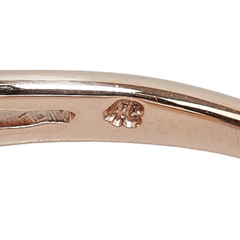 4℃ K10PG Pink Gold Diamond Line Ring - Elegant Women's Jewelry for Engagement, Wedding & Anniversary Gifts | Perfect for Everyday Wear & Special Occasions