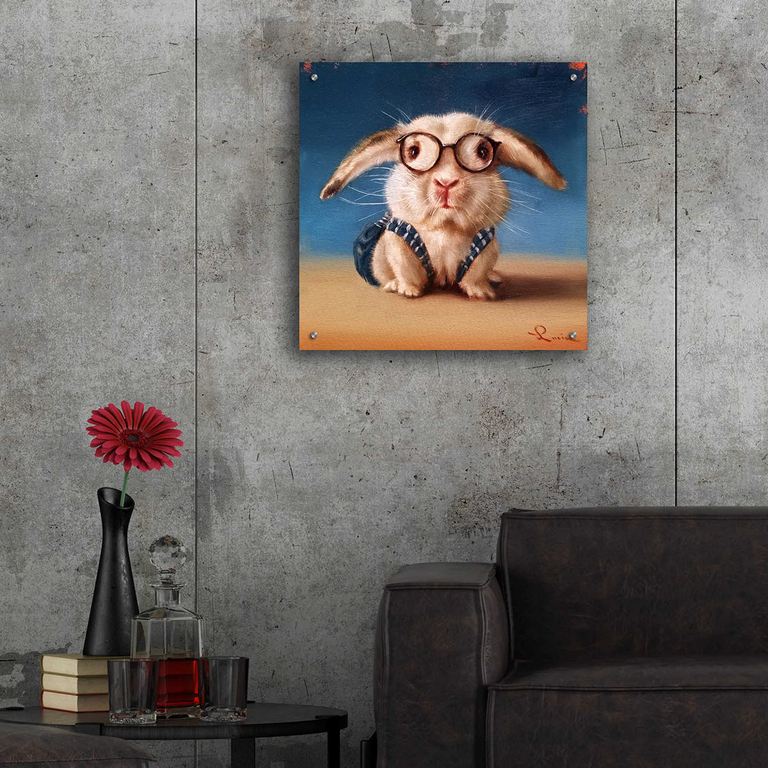 Lucia Heffernan 'Back to School' Acrylic Glass Wall Art - 24x24 Inch Modern Canvas Painting for Home & Office Decor - Perfect for Classrooms, Kids Rooms and School Themed Spaces