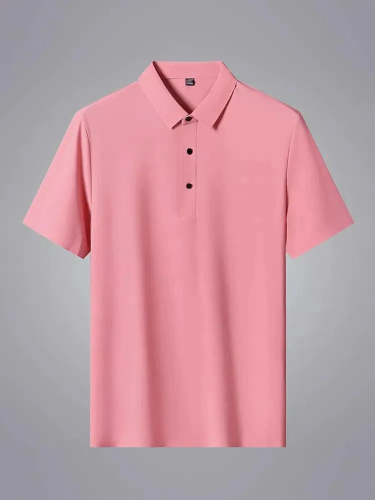 Classic Men's Short Sleeve Polo Shirt - Breathable Cotton Casual Tee for Golf, Work & Everyday Wear