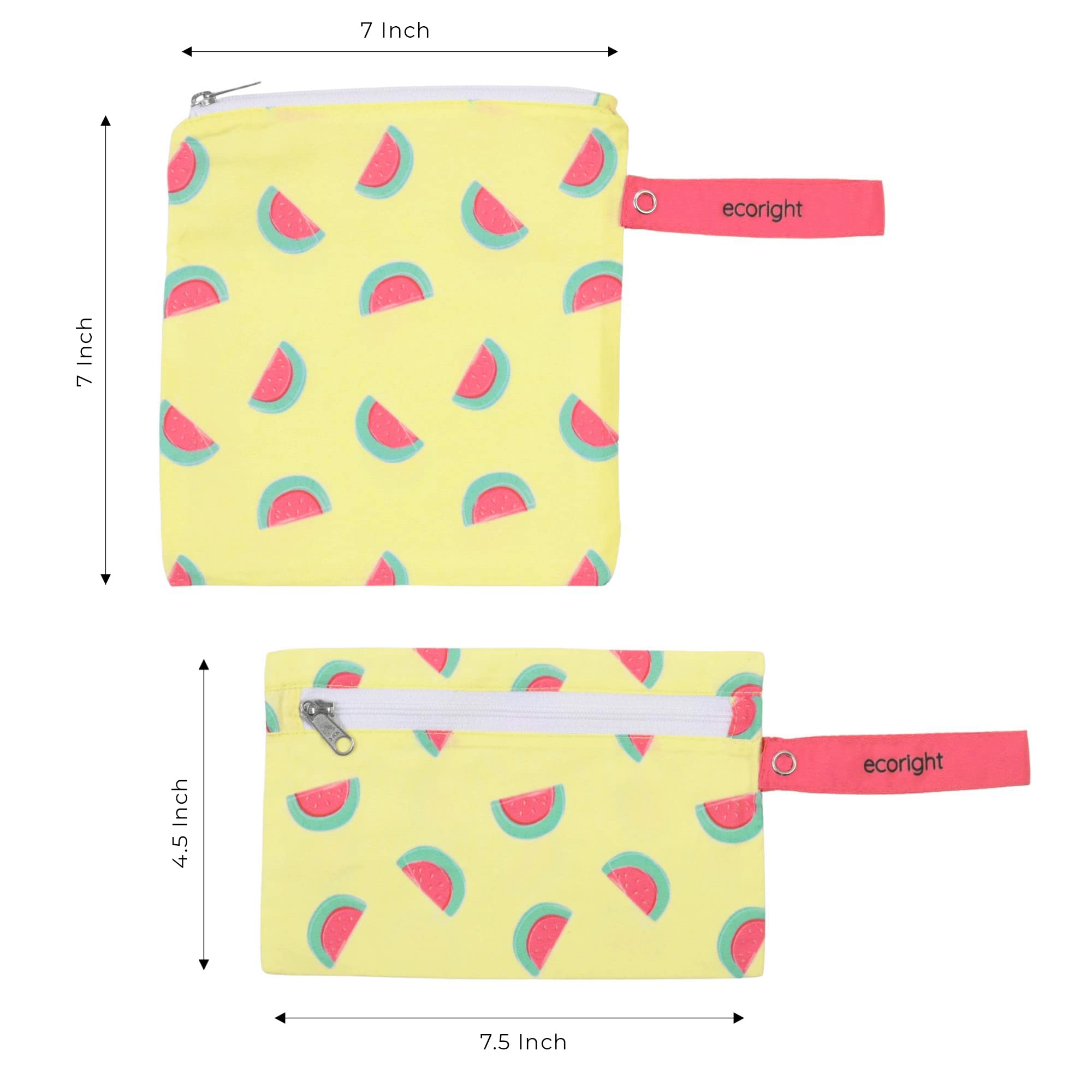 EcoRight 100% Recycled Reusable Sandwich Bags & Snack Bags - BPA Free, Food Safe, Set of 2 | Perfect for School Lunches, Picnics & Meal Prep