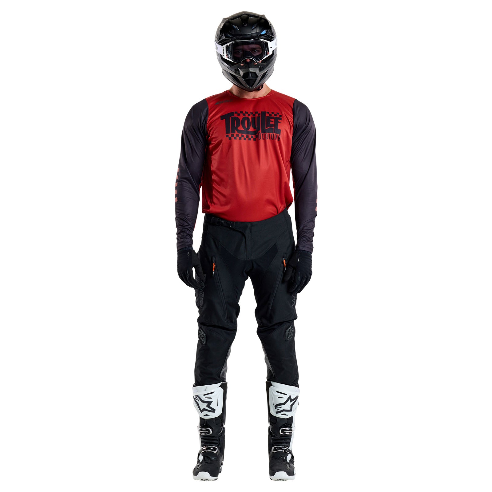 Scout GP Jersey Big Lee Black / Burnt Orange - High-Performance Motorcycle Racing Jersey for Men - Perfect for Motocross, Dirt Biking & Off-Road Adventures