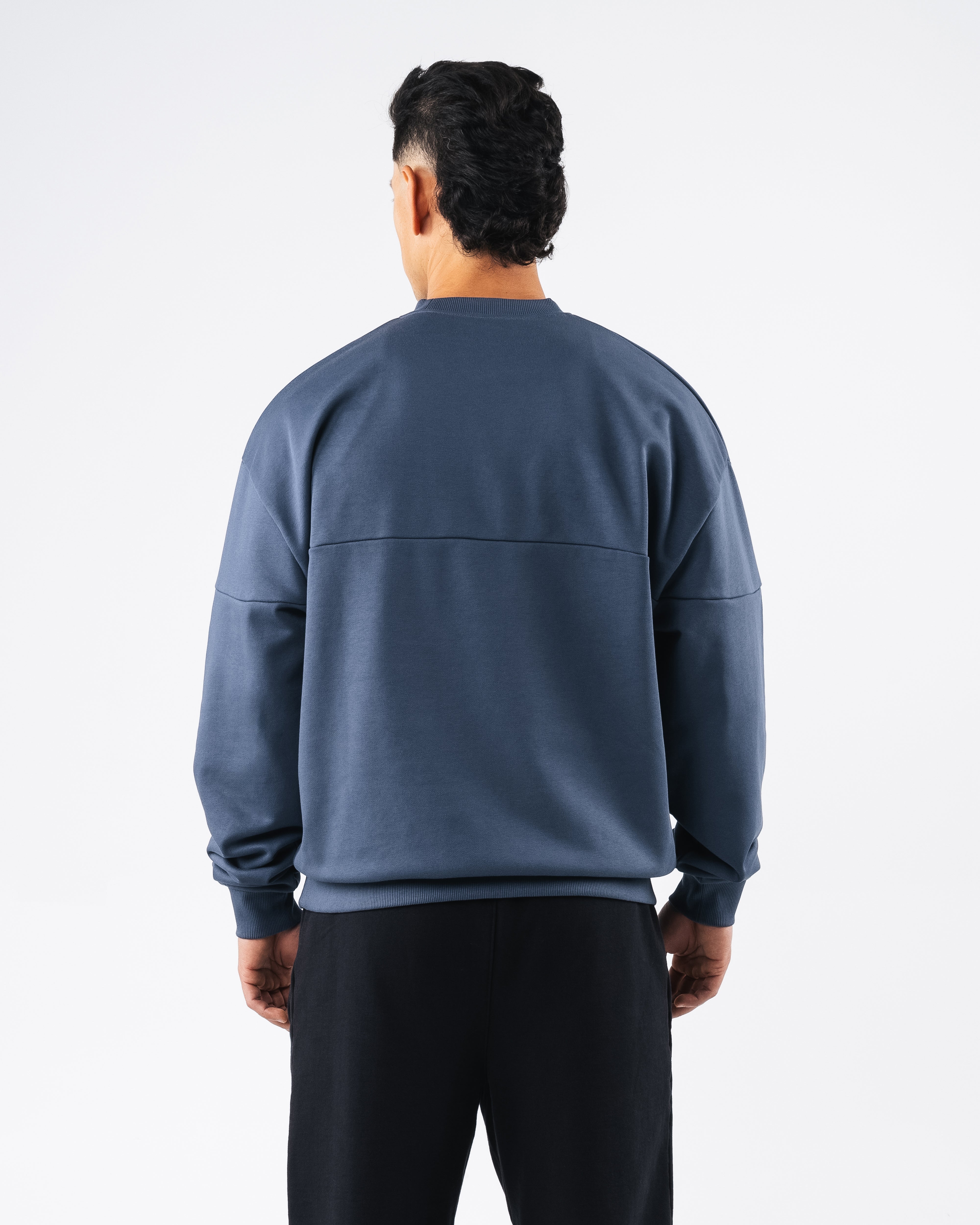 Establishment Split Crewneck Sweatshirt - Marine Blue | Comfortable & Stylish Unisex Pullover for Casual Wear, Street Fashion & Loungewear