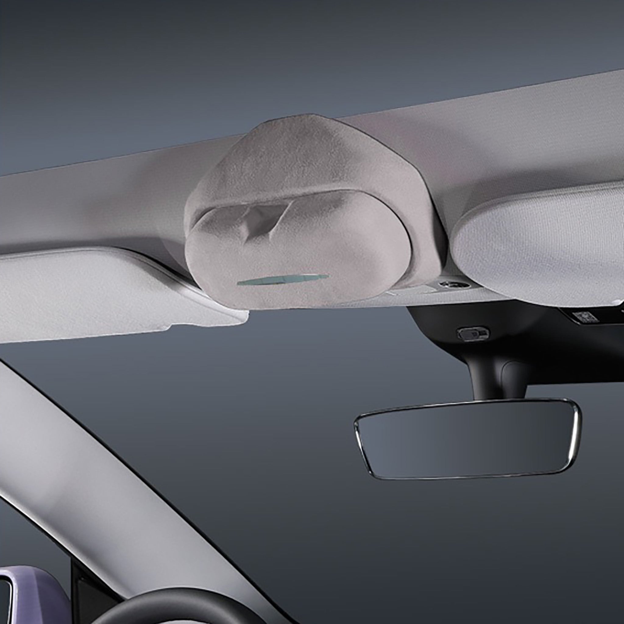 Premium Custom Fit Alcantara Sunglass Holder for Tesla Model 3 (2024) & Model Y - Luxury Car Accessories for Sunglass Storage & Organization