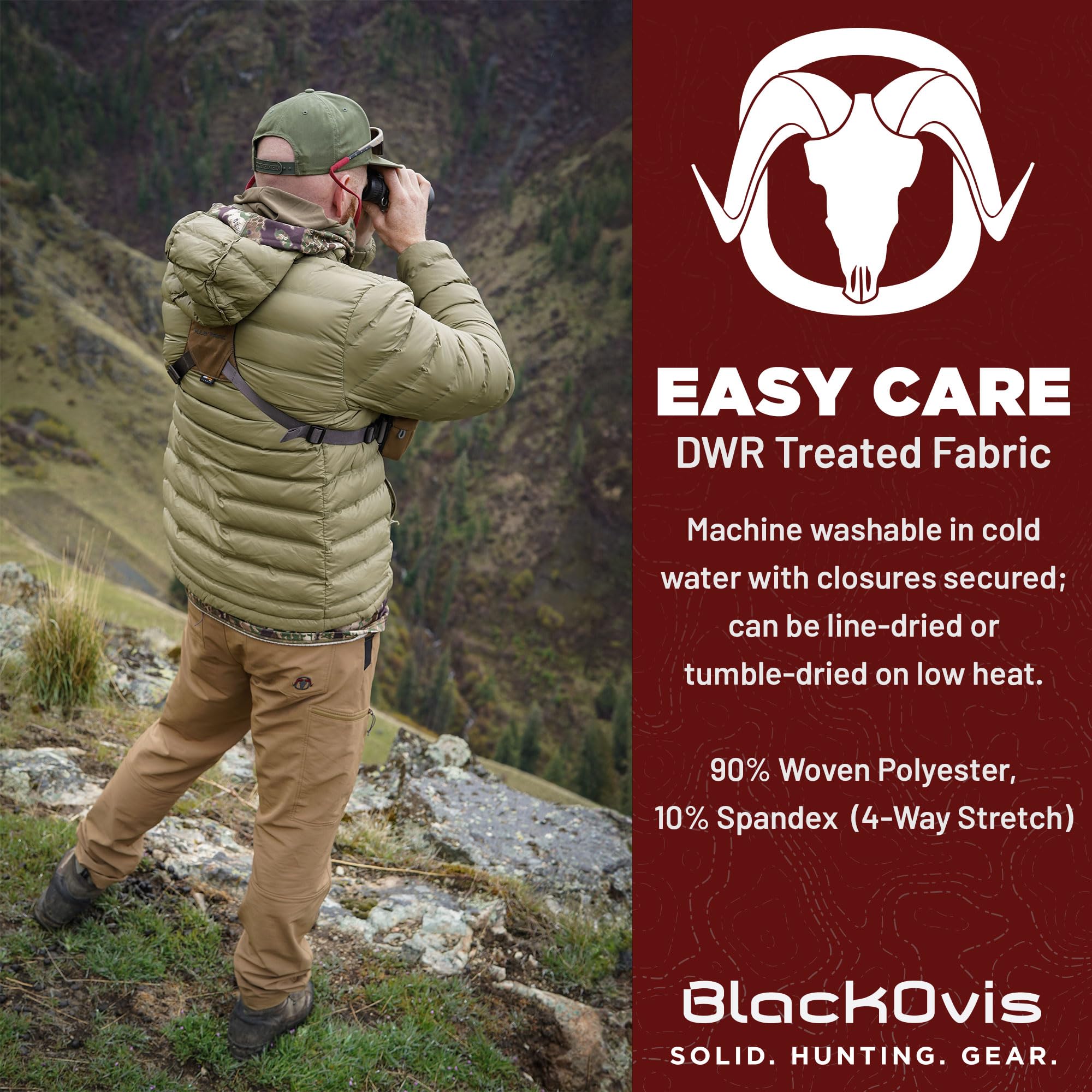 Granite Peak Midweight Hiking Pants for Men - Durable Outdoor Pants with Stretch & Quick-Dry Technology - Perfect for Trekking, Camping & Mountain Adventures
