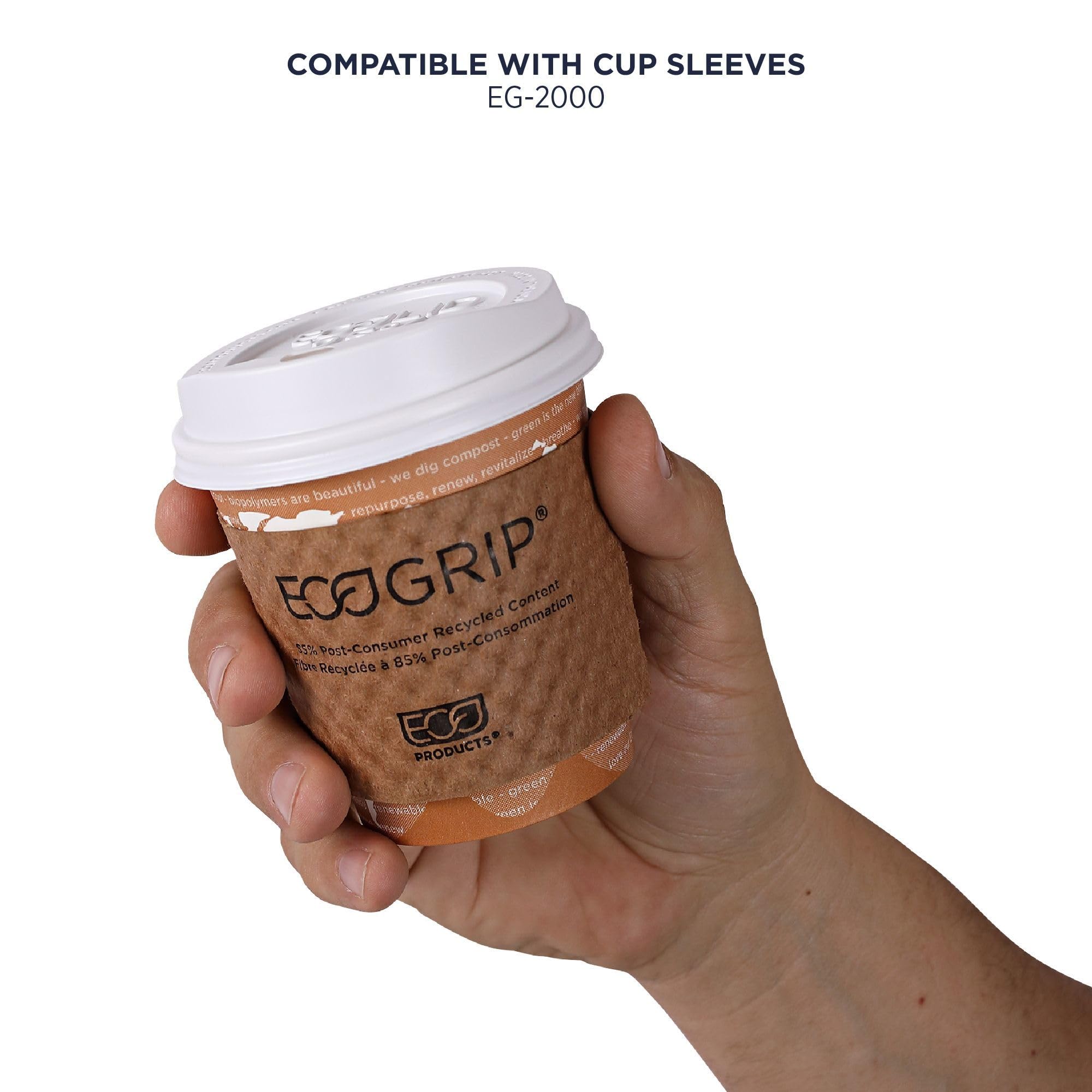 ECO PRODUCTS Compostable 10oz Disposable Coffee Cups - 1000 Count, Plant-Based PLA Lining, Hot/Cold Beverage Paper Cups for Office, Cafes & Events | Biodegradable & Eco-Friendly World Art Design